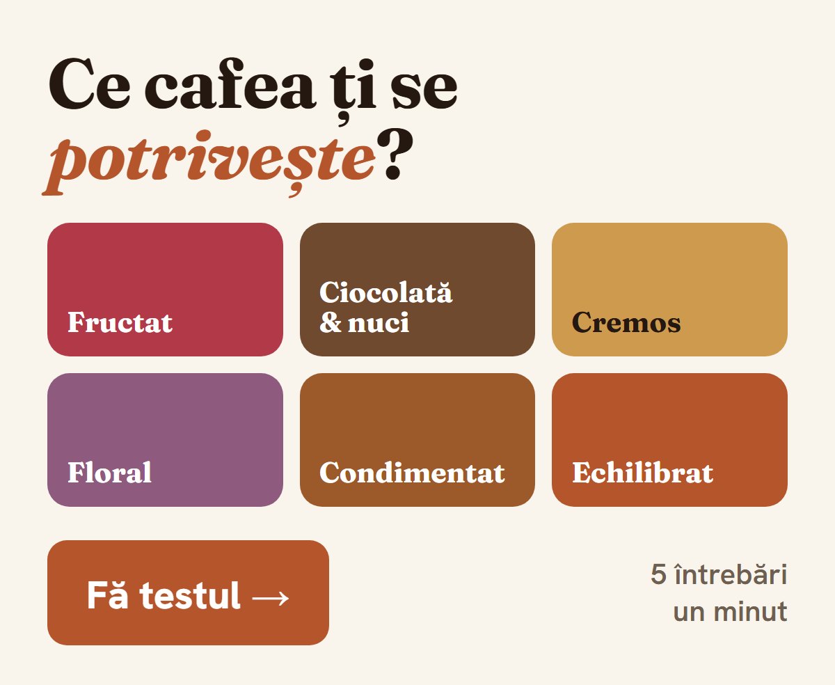 Testul de gust Gourmet Coffee Shop – 6 profiluri de cafea